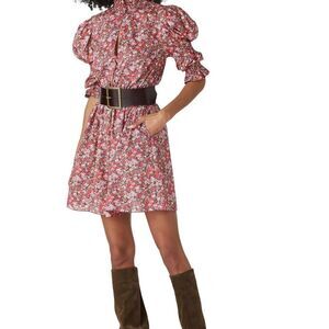 Philosophy di Lorenzo Serafini Designer red puff shoulder dress